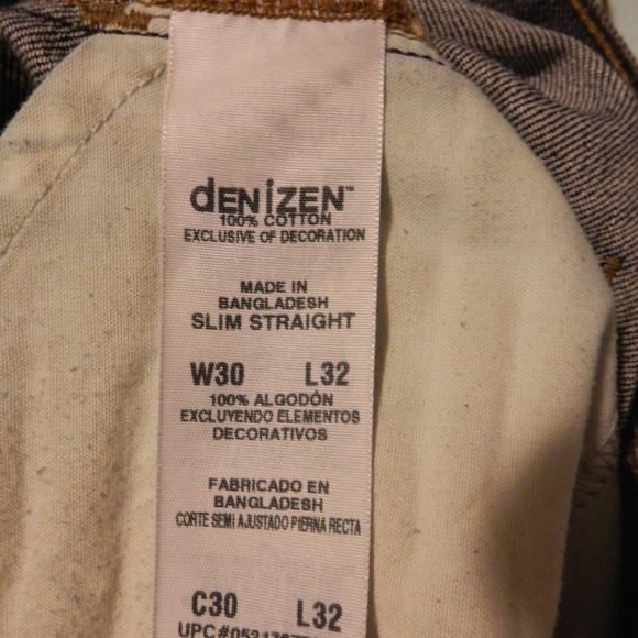 MENS DENIZEN BY LEVI 218 SLIM STRAIGHT JEANS - Picture 8 of 9